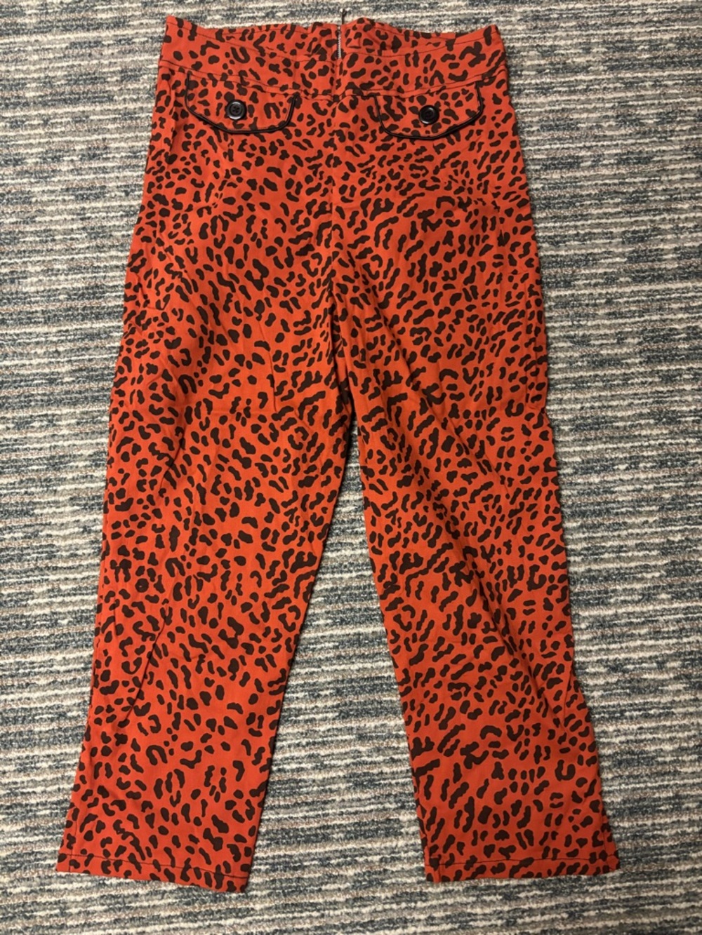 Bonsai Kitten Orange Leopard Print Capris